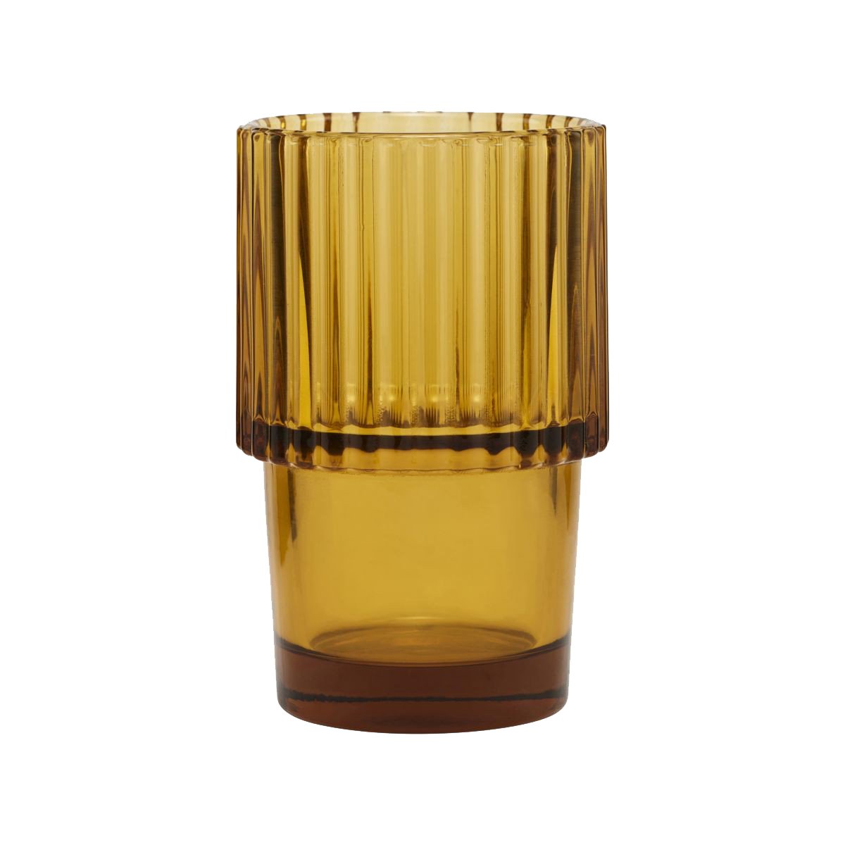 House Doctor - Rills Water Glass Set of 4 - Amber Brown (208770041)