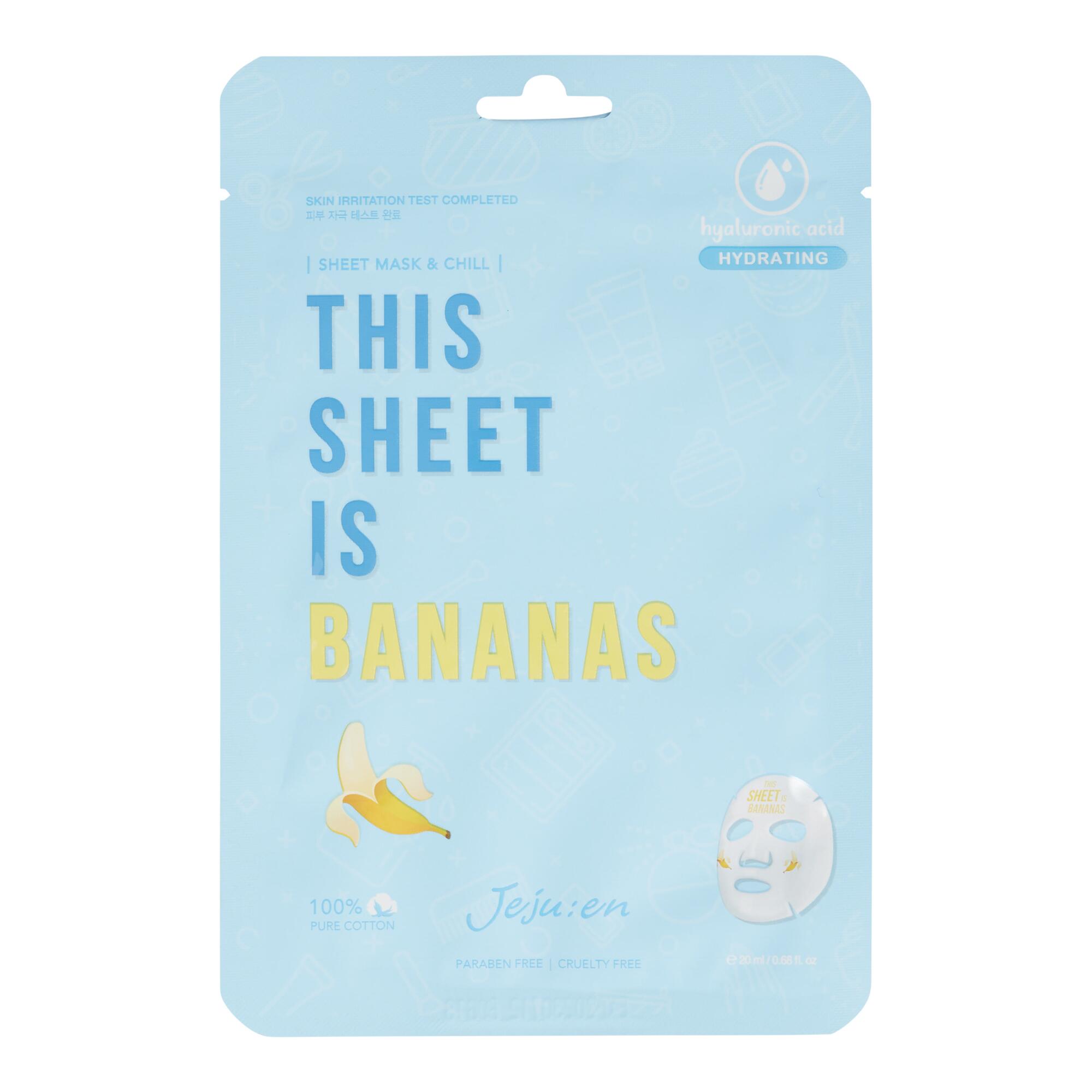 This Sheet Mask is Bananas Korean Beauty Face Mask Set of 2 by World Market