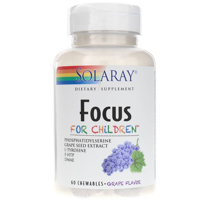 Solaray Focus for Children with Natural Grape Flavor 60 Chewables