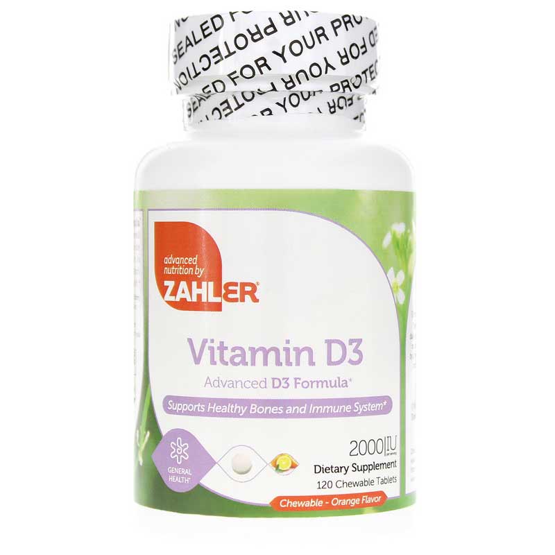 Zahler Vitamin D3 2000 IU Chewable 120 Chewable Tablets