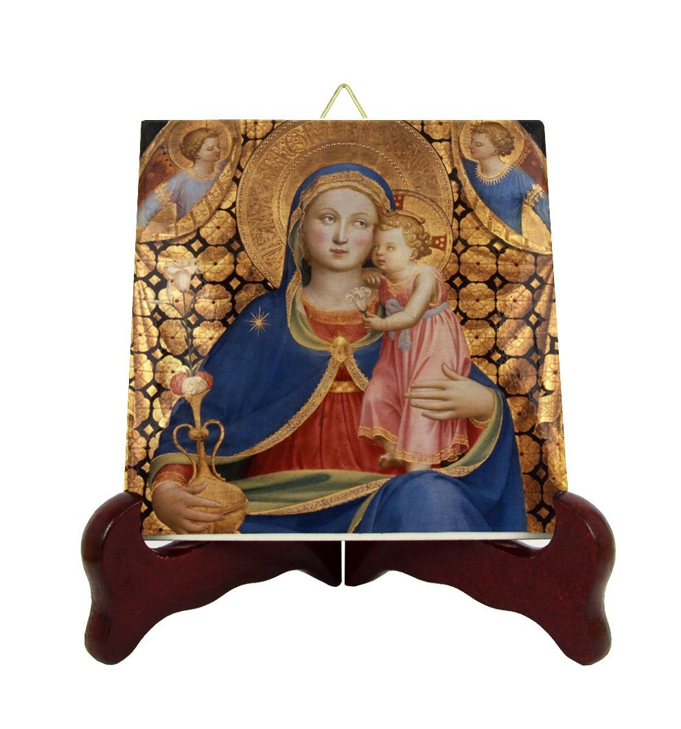 Virgin & Child By Beato Angelico - Devotional Item Religious Icon Made in Italy Art Catholic Gifts Mary Holy