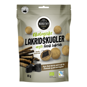Nordthy Økologiske Lakridskugler m/mælke chokolade - 95 g.