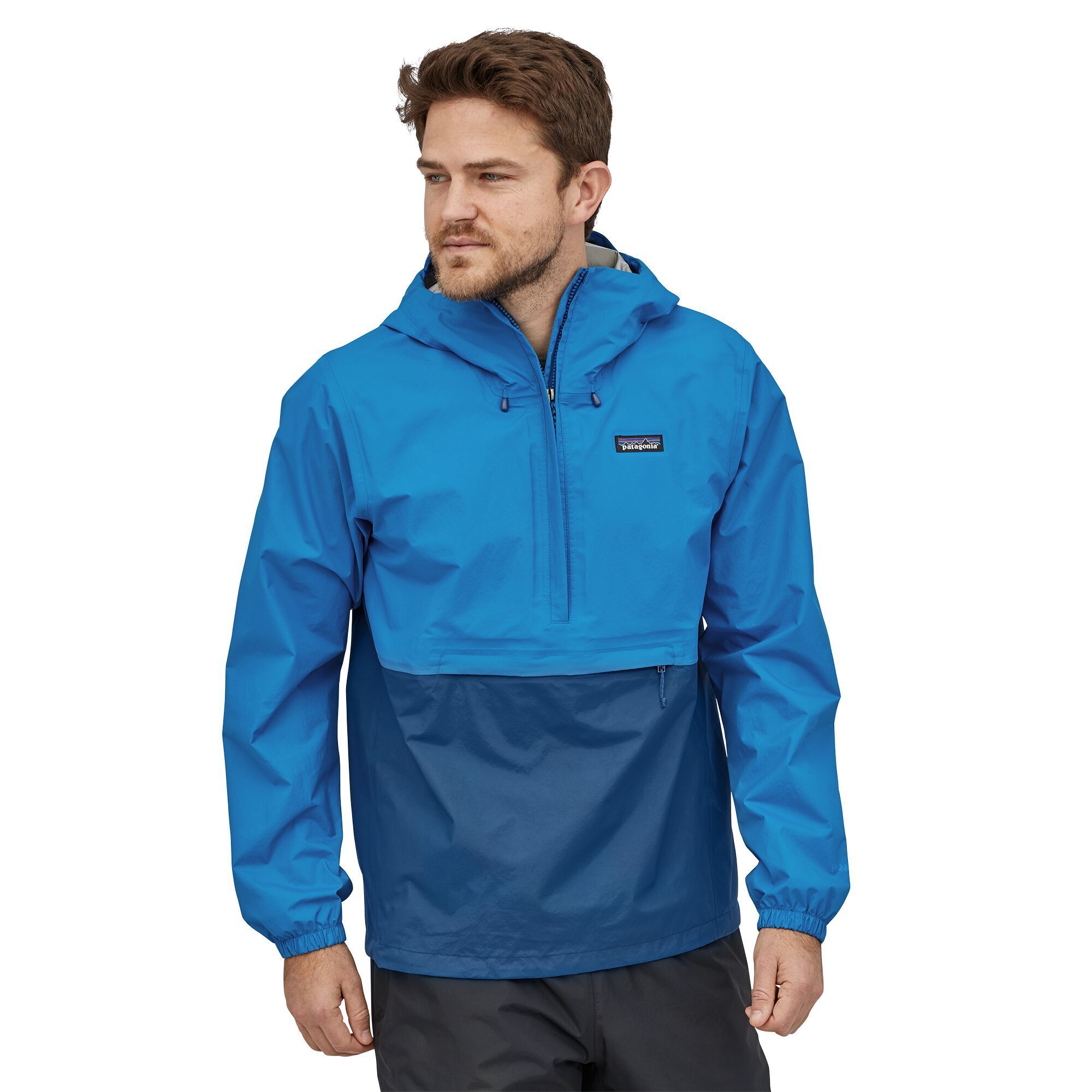 Patagonia Mens' Torrentshell 3L Pullover - 100% Recycled Nylon, Andes Blue / XS