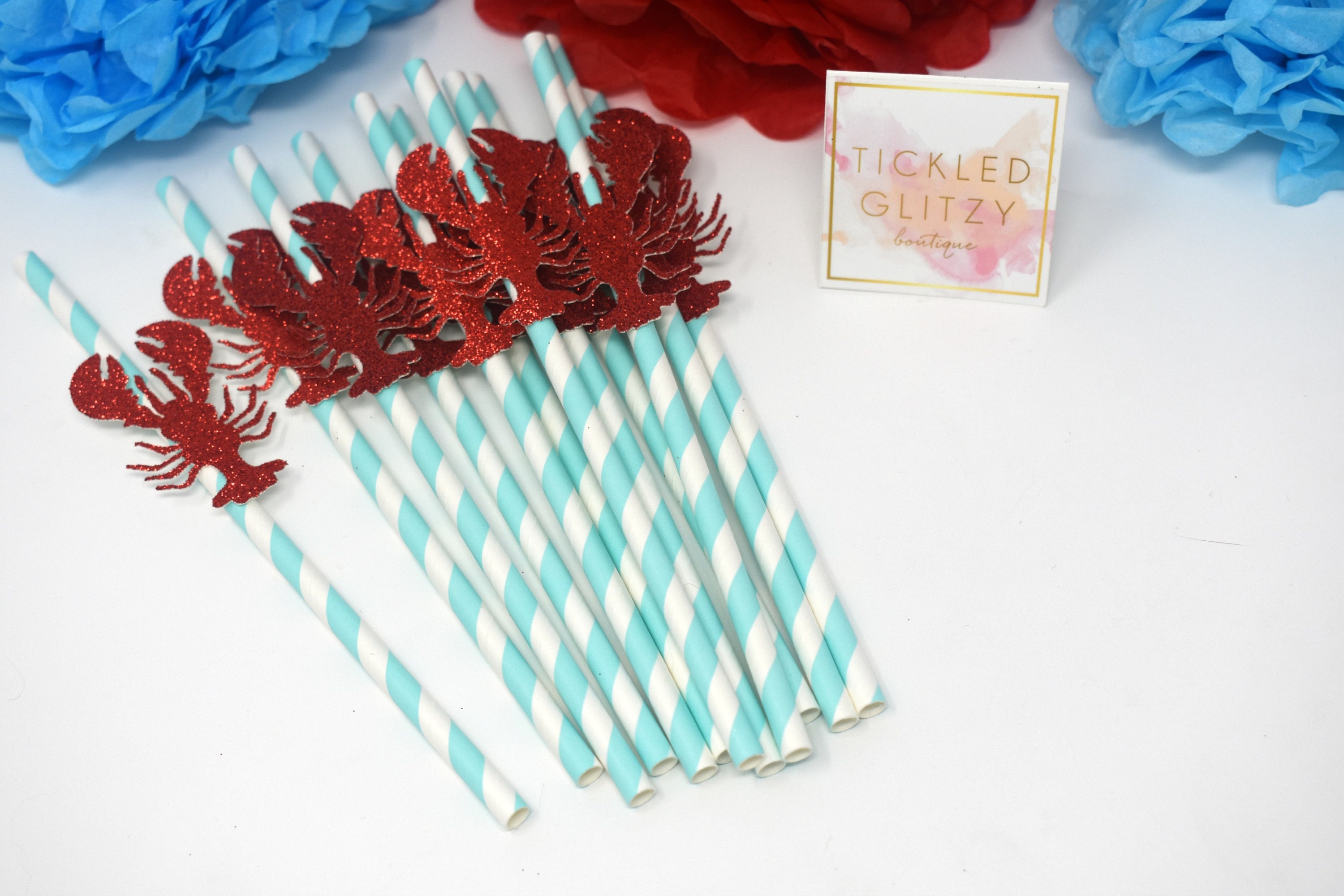 Lobster Straws, Boil Decorations, Seafood He's Her Lobster, Summer Bbq Party Decorations