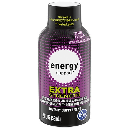 Kroger Extra Strength Berry Flavored Liquid Energy Support - 2.0 fl oz
