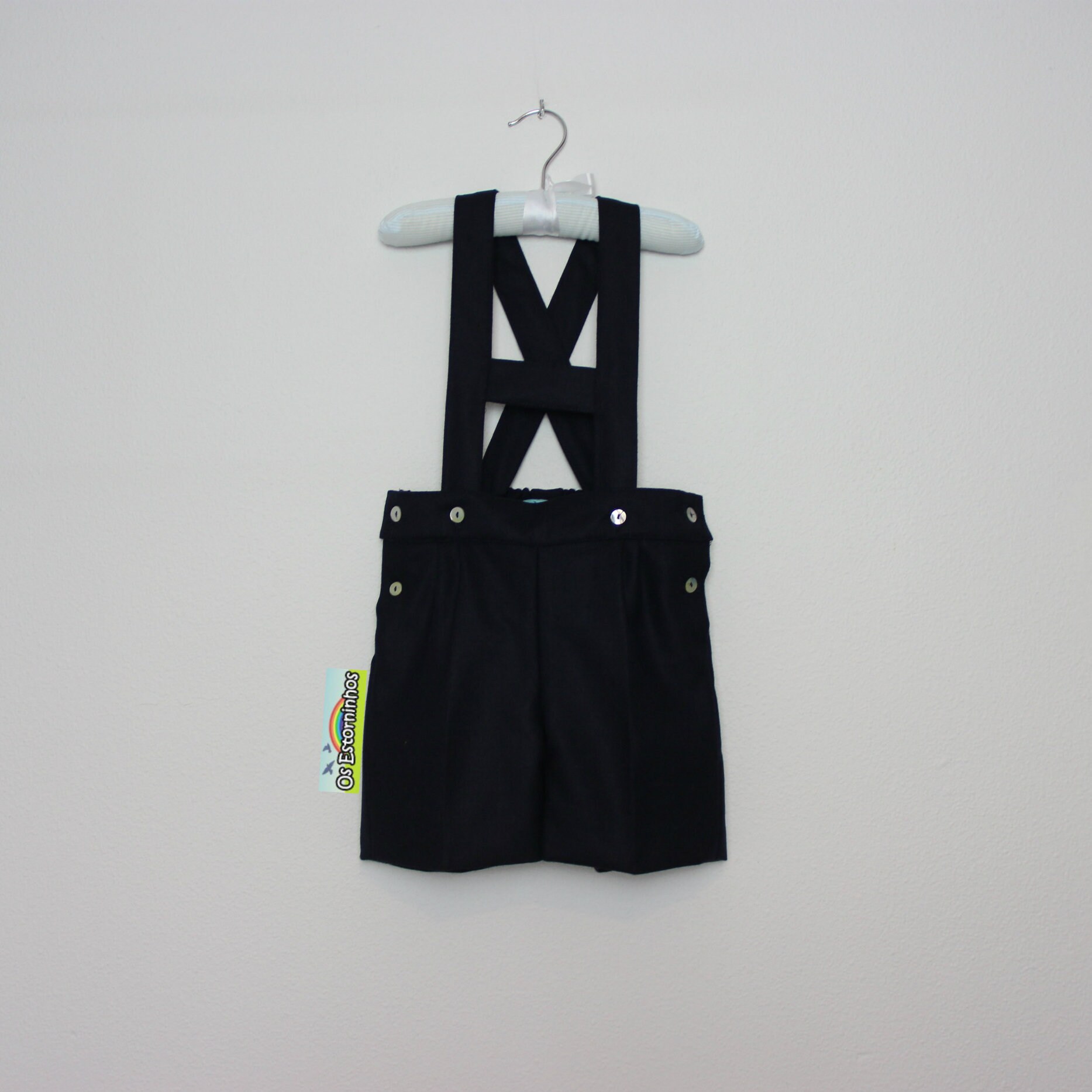 Boys Shorts - Wool Blend Short With H Bar Suspenders