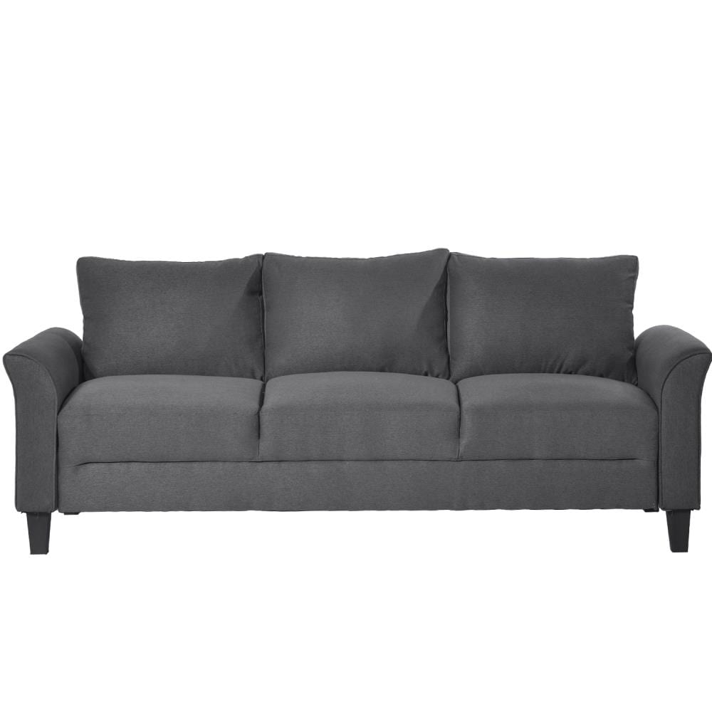 Mondawe Mid Century Modern Polyester-Blend Upholstered Sofa with Cushion Back, Gray | OR-349EAA-US