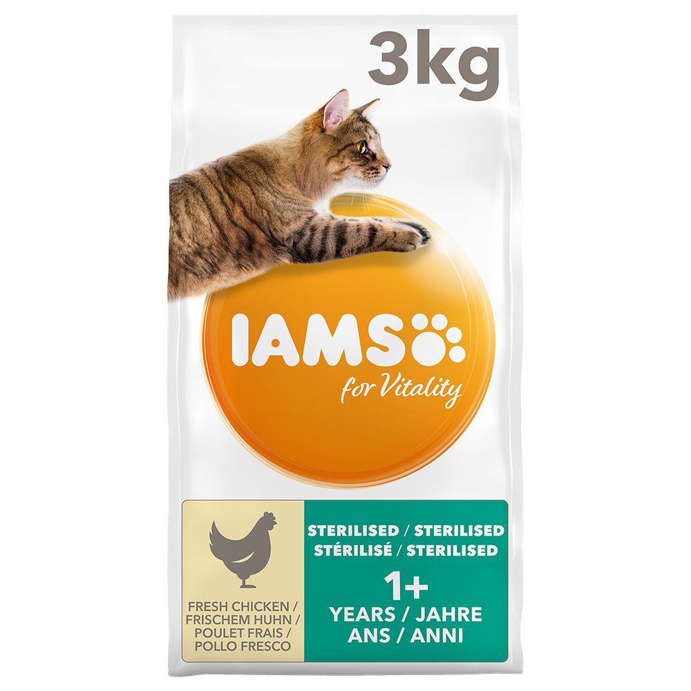 IAMS for Vitality Adult Sterilised Fresh Chicken Dry Cat Food - Economy Pack: 2 x 10kg