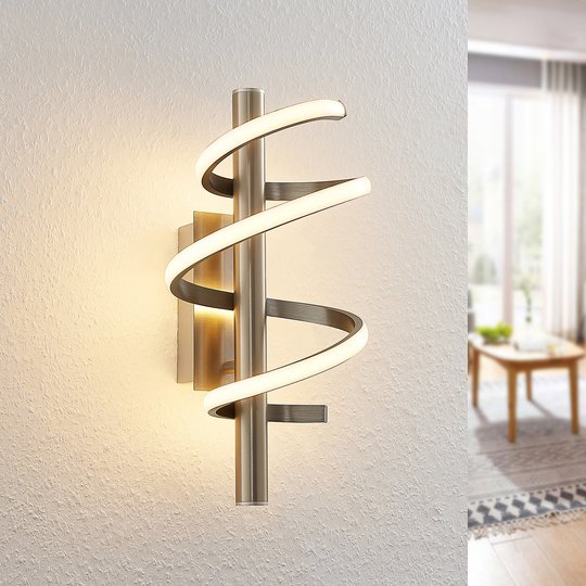 Lucande Milora -LED-kattovalaisin 27 cm, nikkeli