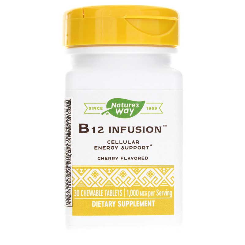 Natures Way B12 Infusion Cherry 30 Chewable Tablets