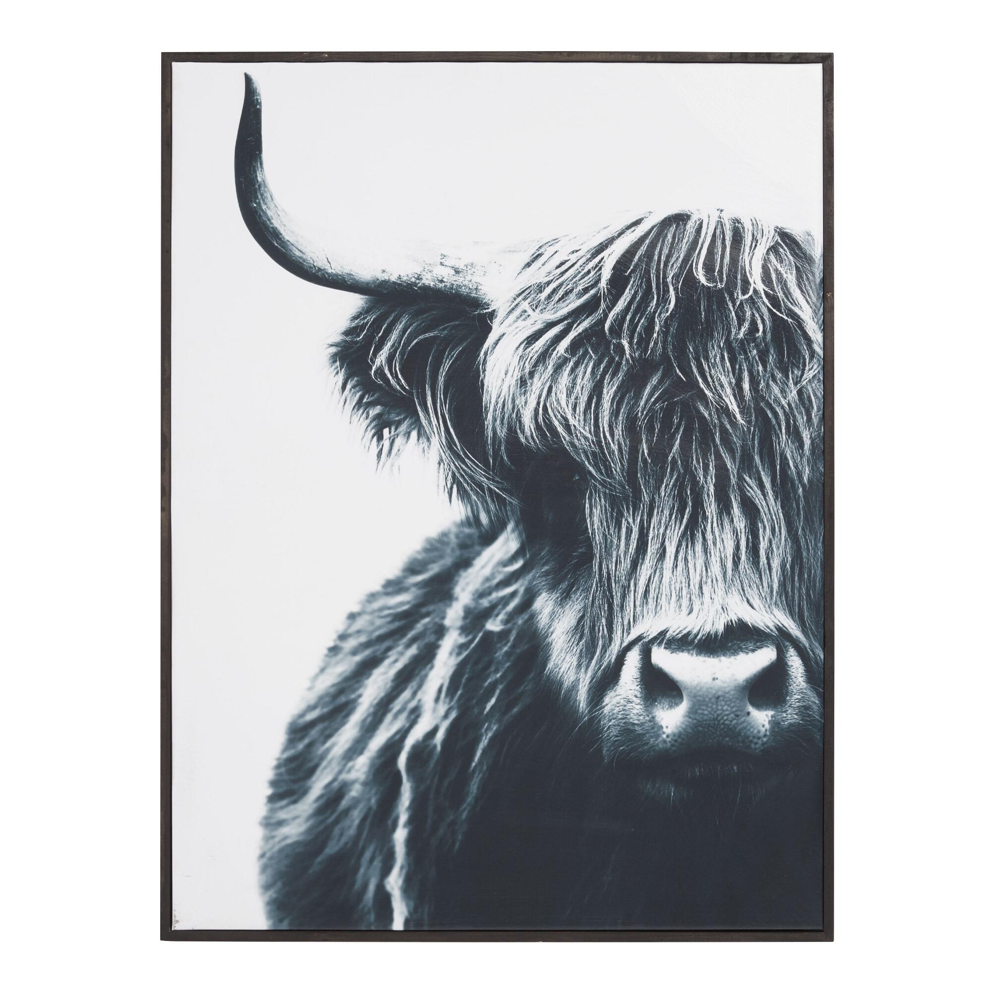 Bull by Mariusz Moreau Framed Canvas Wall Art: Brown - Large by World Market