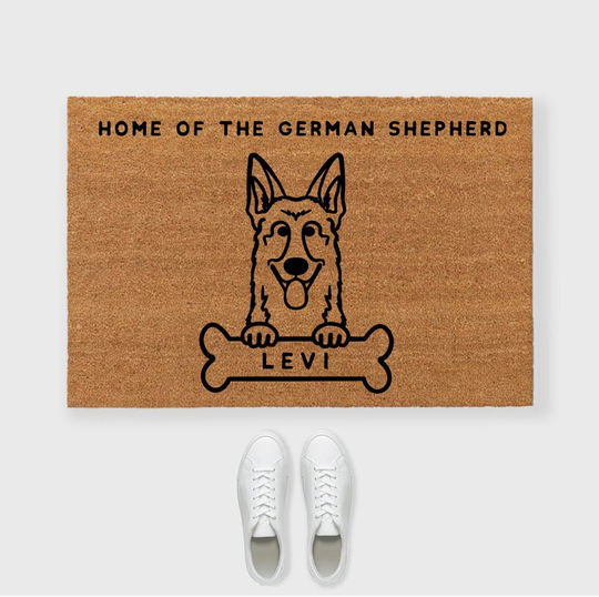 Custom Doormat German Shepherd Welcome Mat Custom Photo Welcome To