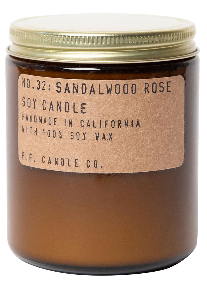 P.F. Candle Co. No. 32 Sandalwood Rose Standard Soy Jar Candle
