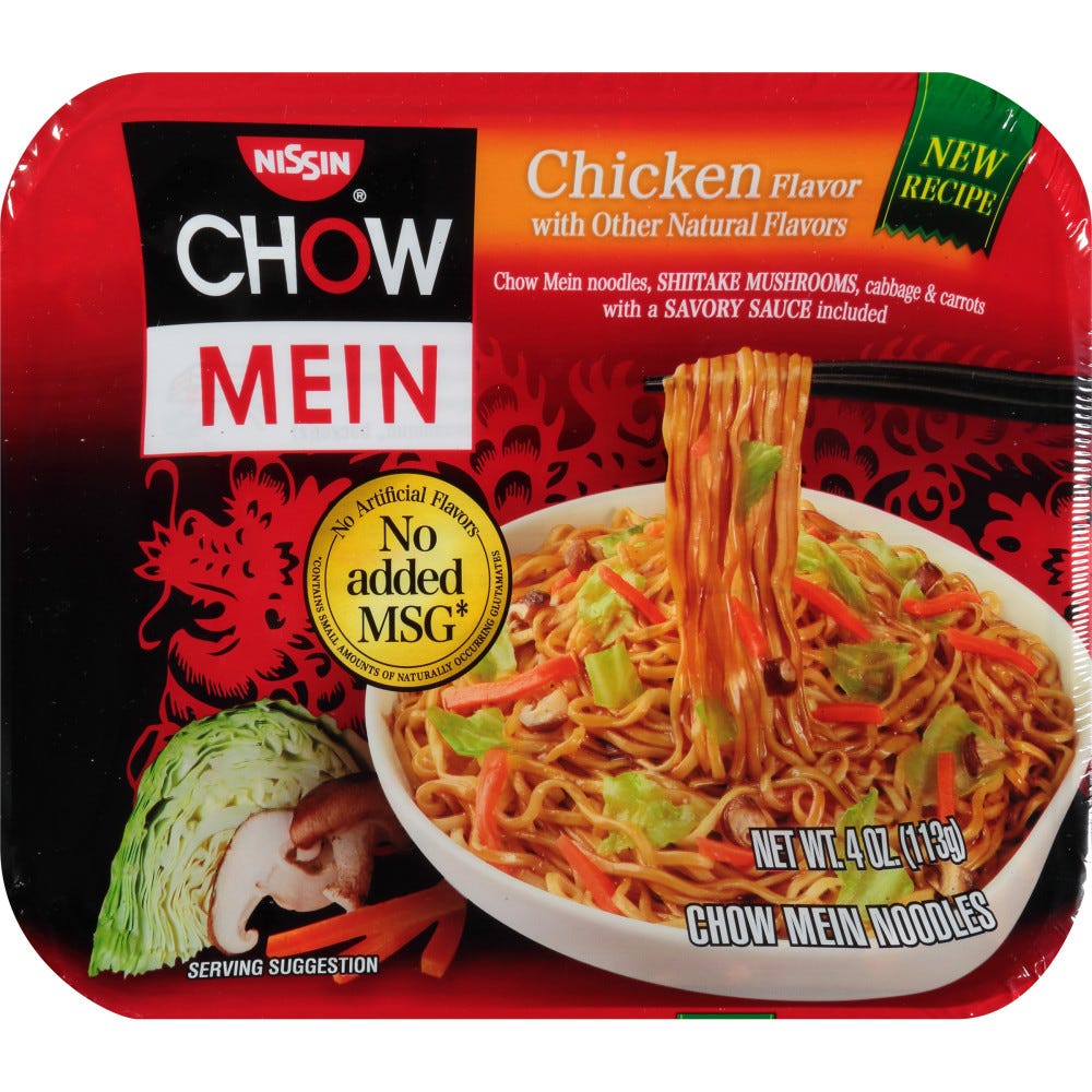 Nissin Chow Mein Noodles, Chicken - 4 oz