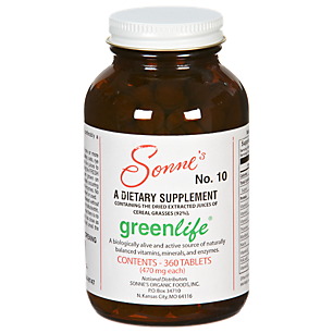 Green Life #10 with Balanced Vitamins, Minerals & Enzymes - 470 MG (360 Tablets)