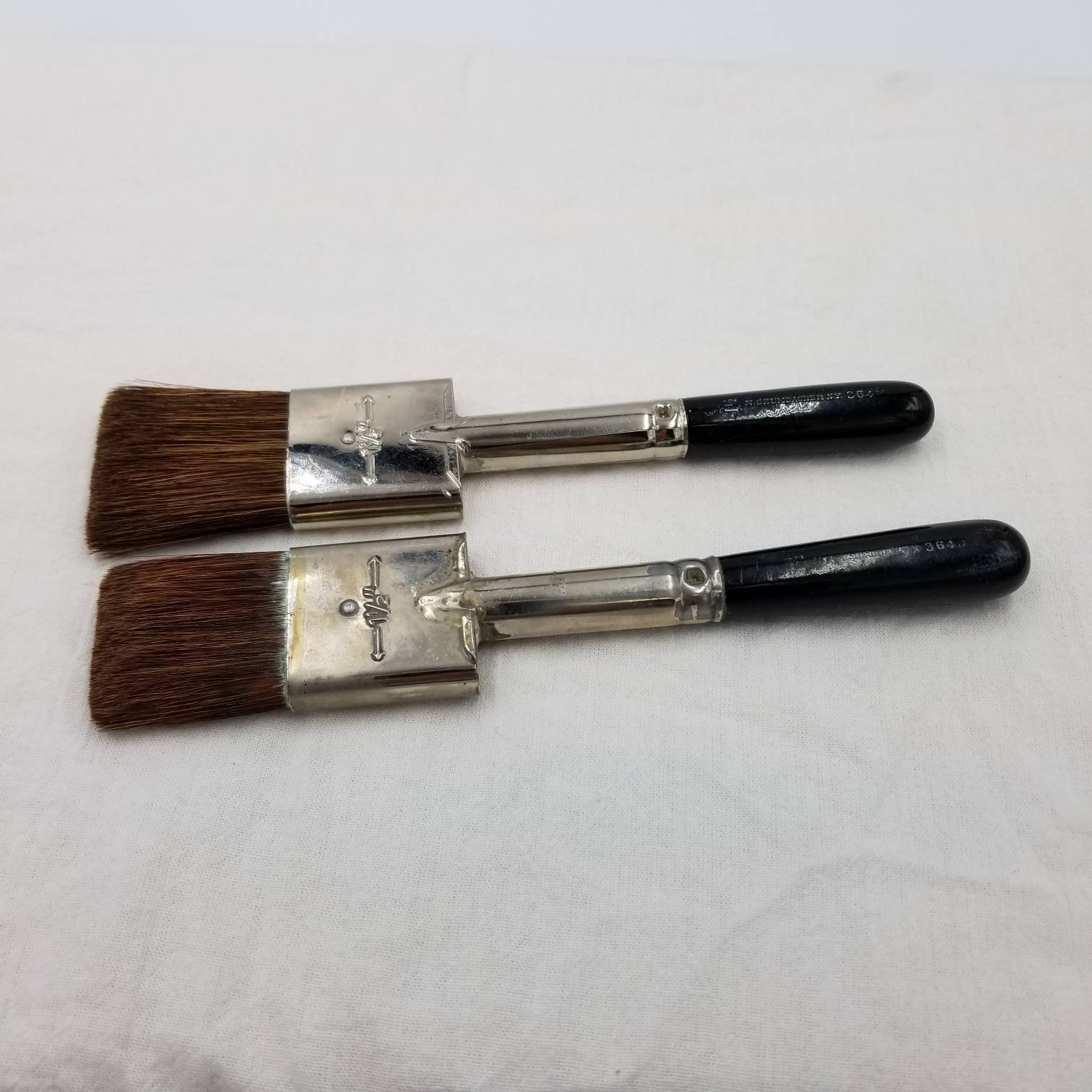 Grumbacher #364 1 1/2 Ox Hair Blend Paint Brushes | Artist Brush Vintage