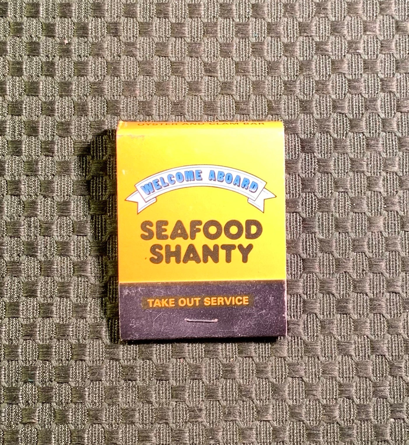Vintage Matchbook, Seafood Shanty, Restaurant, Pennsylvania, Pa, Oyster, Clam Bar, with 20 Match Sticks, Free Ship in Usa