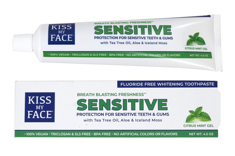Kiss My Face - Sensitive Toothpaste Gel Fluoride Free Orange Mint - 4.5 oz.