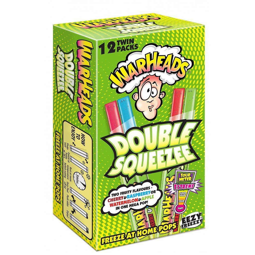 Warheads Freezer Pop Double Squeezee 12-Pack