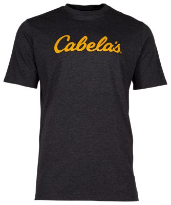 Cabela's Tri-Blend Script Logo Short-Sleeve T-Shirt for Men - Charcoal - XL