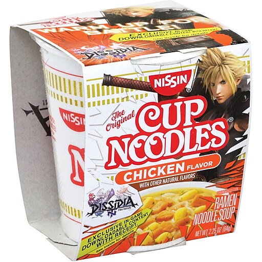 NISSIN Cup Noodles Chicken Flavor Ramen Noodle Soup, 2.25 oz, 24 Count (220-00498)