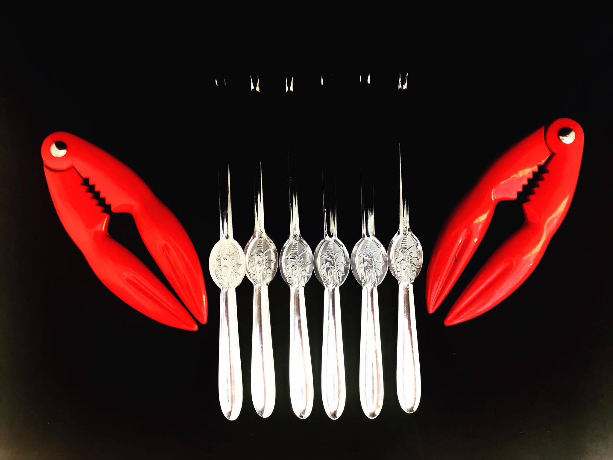 6 Lobster Fork Set Vintage Seafood Picks Forks, Cutlery Eternum Stainless Steel Set Cutlery 1950S, Elegant Dinner De Ftes