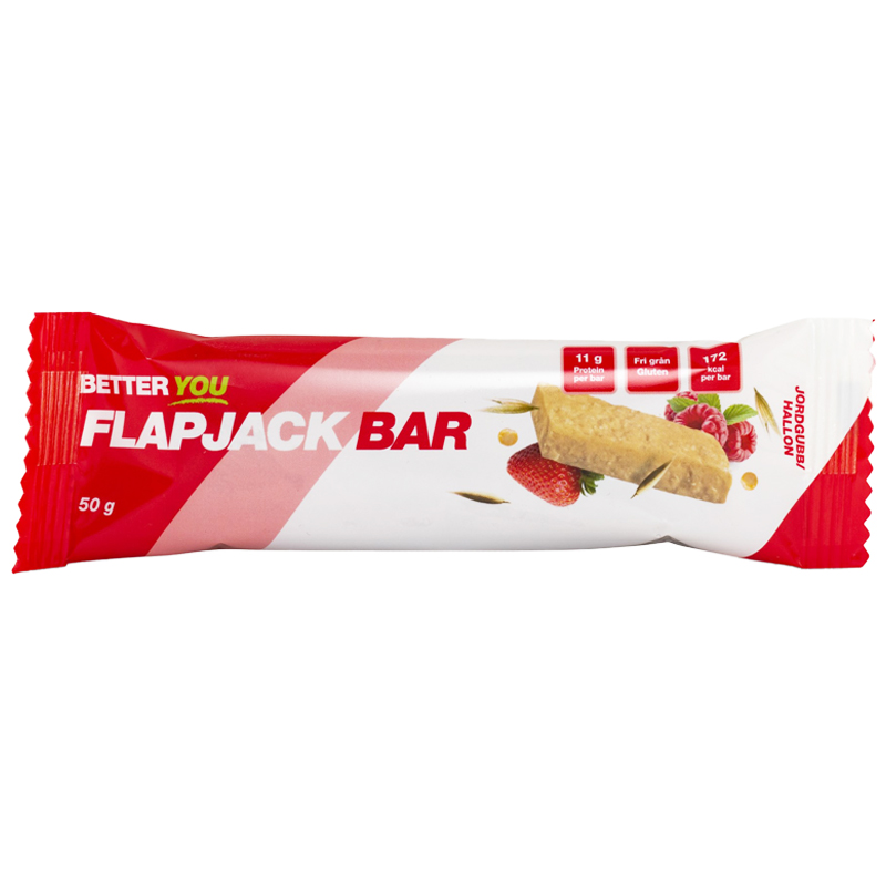 Proteinbar "Flapjack" Jordgubb & Hallon 50g - 72% rabatt