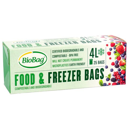 BioBag Nedbrytbar Fryspåse - 4 L, 25-pack