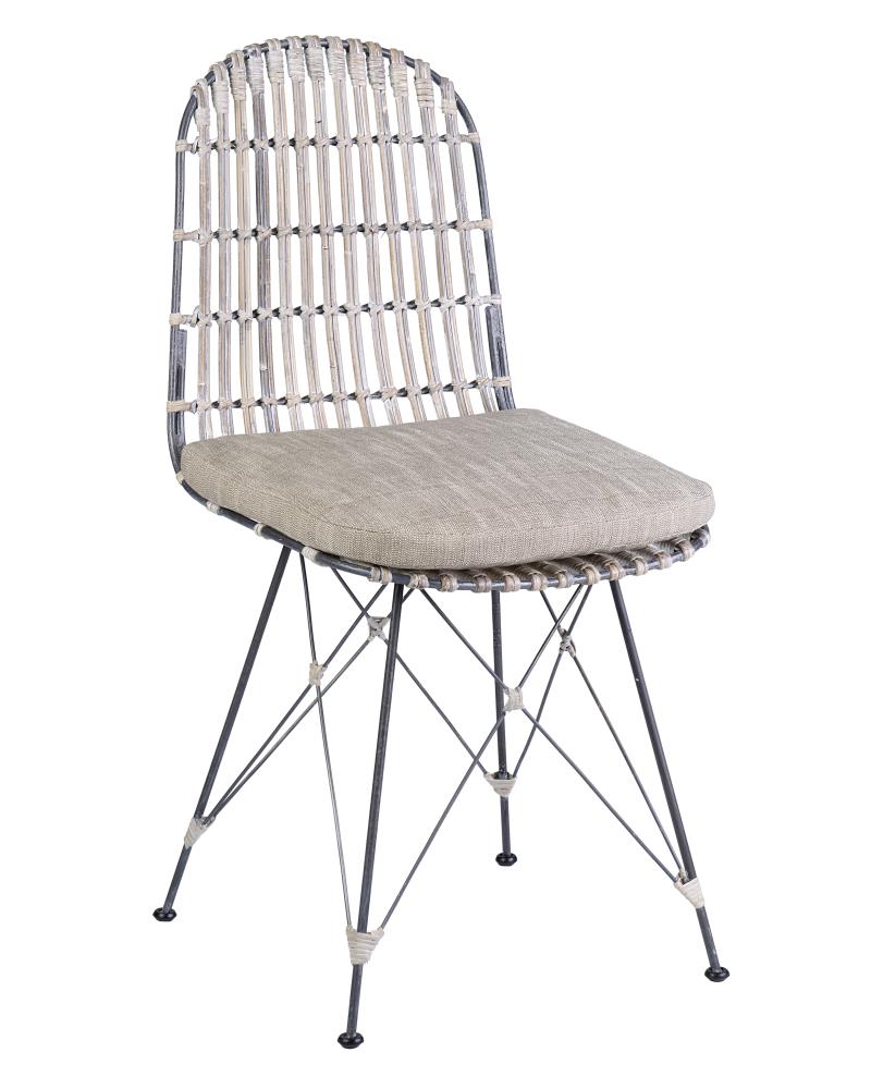 East at Main Casual Polyester/Polyester Blend Side Chair (Metal Frame) in Gray | TT-UT-53101-GR