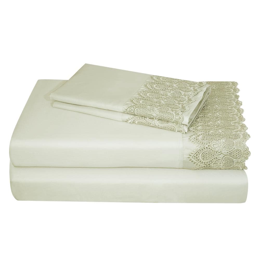 Grace Home Fashions RENAURAA Smart King Cotton Blend Bed Sheet in Gray | 1400CVC_CL-LC KPC SL