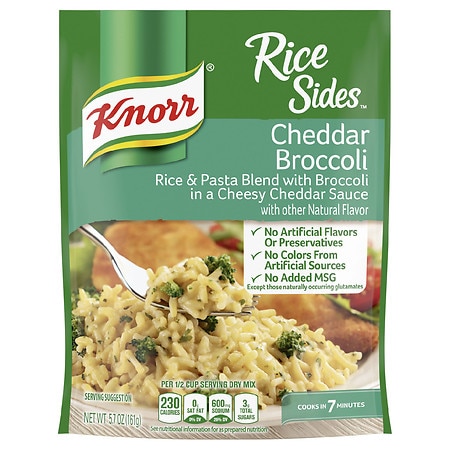 Knorr Rice Sides Dish Cheddar Broccoli with No Artificial Flavors Cheddar Broccoli - 5.7 oz