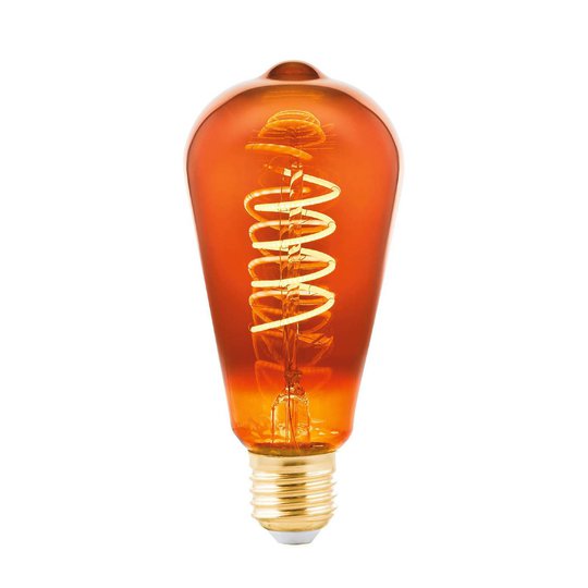 LED-lamppu E27 4W rustiikki, huurrettu kupari