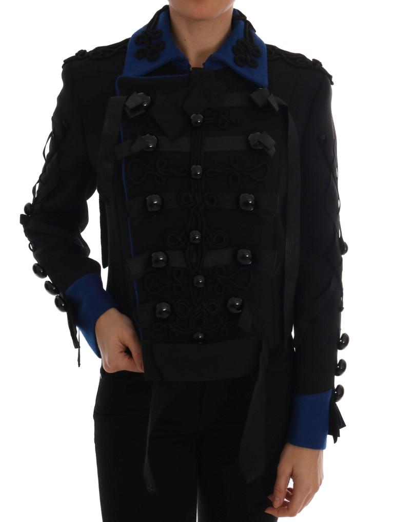 Dolce & Gabbana Women's Wool Trench Jacket Black JKT1116 - IT40|S