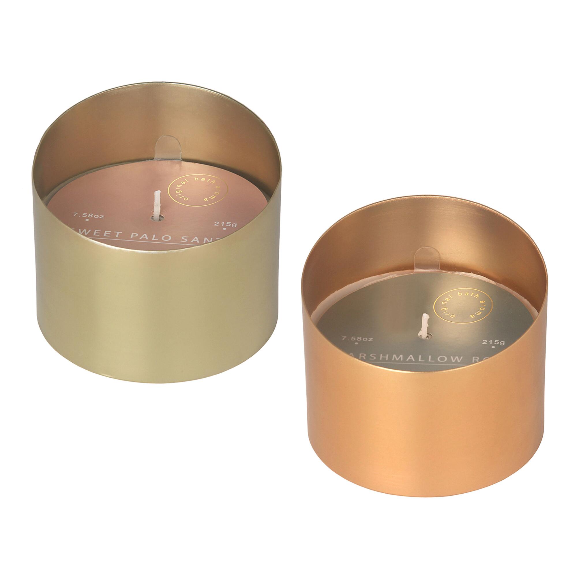 Angled Metal Eclipse Scented Candle: Metallic - Wax by World Market