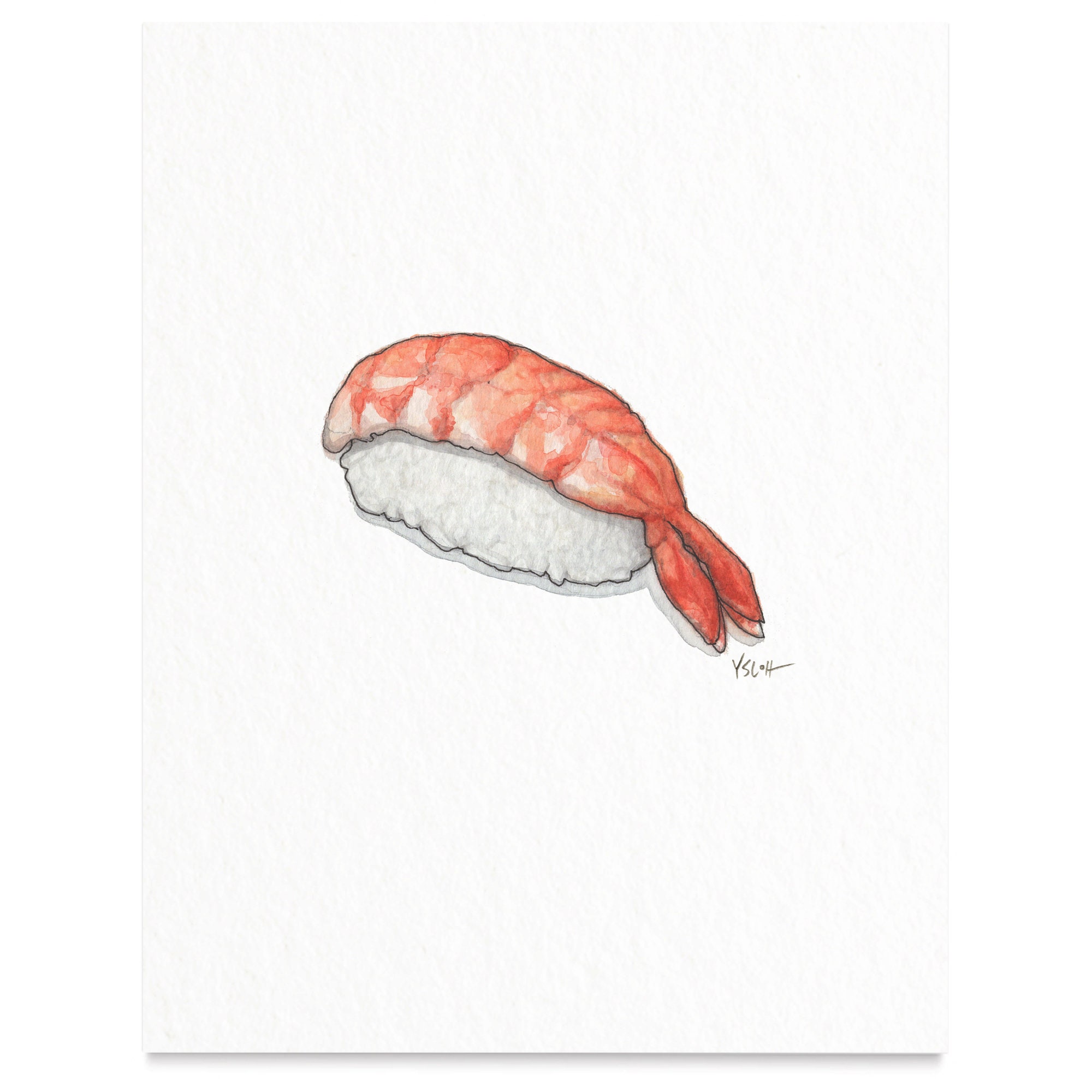 Sushi | Nigiri 8.5x11 Art Prints/Watercolor Illustration Print Home Decor Food Japanese Cuisine Seafood