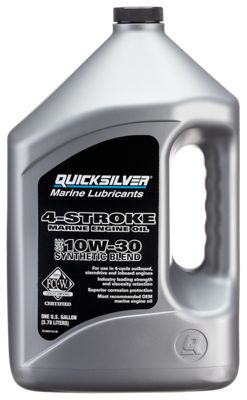 Quicksilver SAE 10W-30 Synthetic Blend 4-Stroke Marine Engine Oil - Gallon