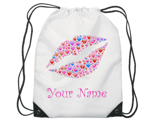 Buy Personalised Lips Emoji Gym Bag Pe Dance Sports School Swim