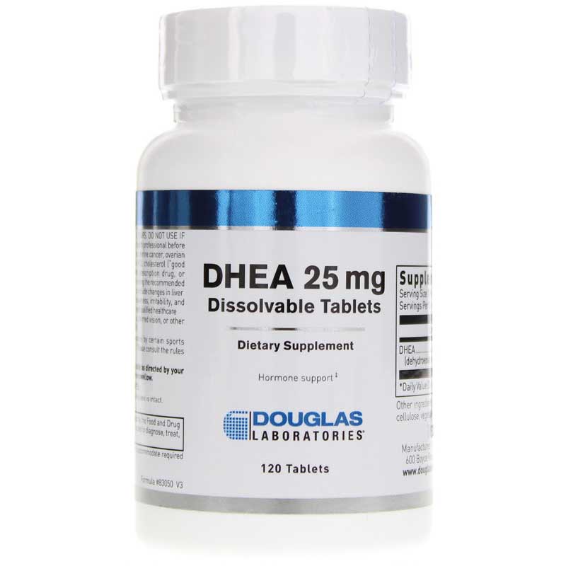 Douglas Laboratories Dhea 25 Mg Dissolvable Tablets 120 Tablets