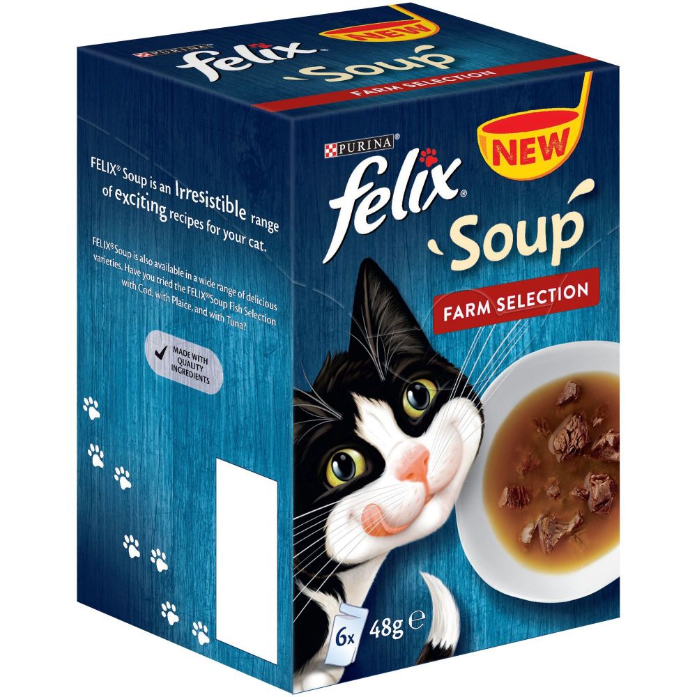 Felix Soup 6 x 48g - Fish Selection