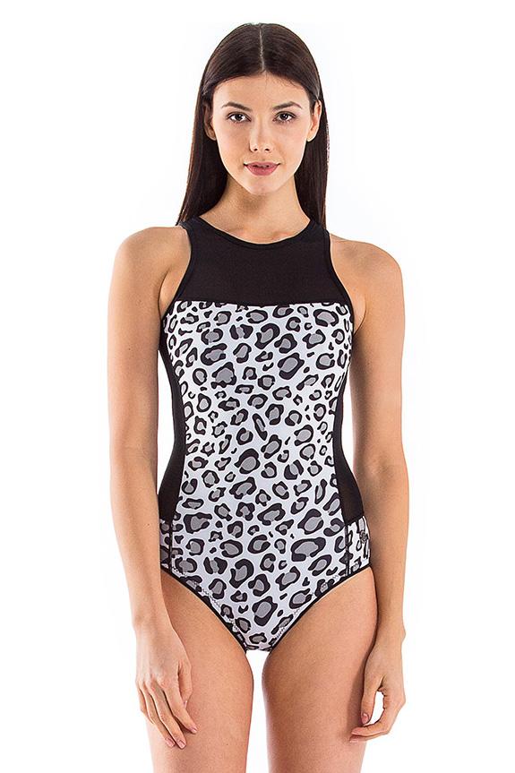 Signature Round Neck Back Zip One Piece Swimsuit / XXS