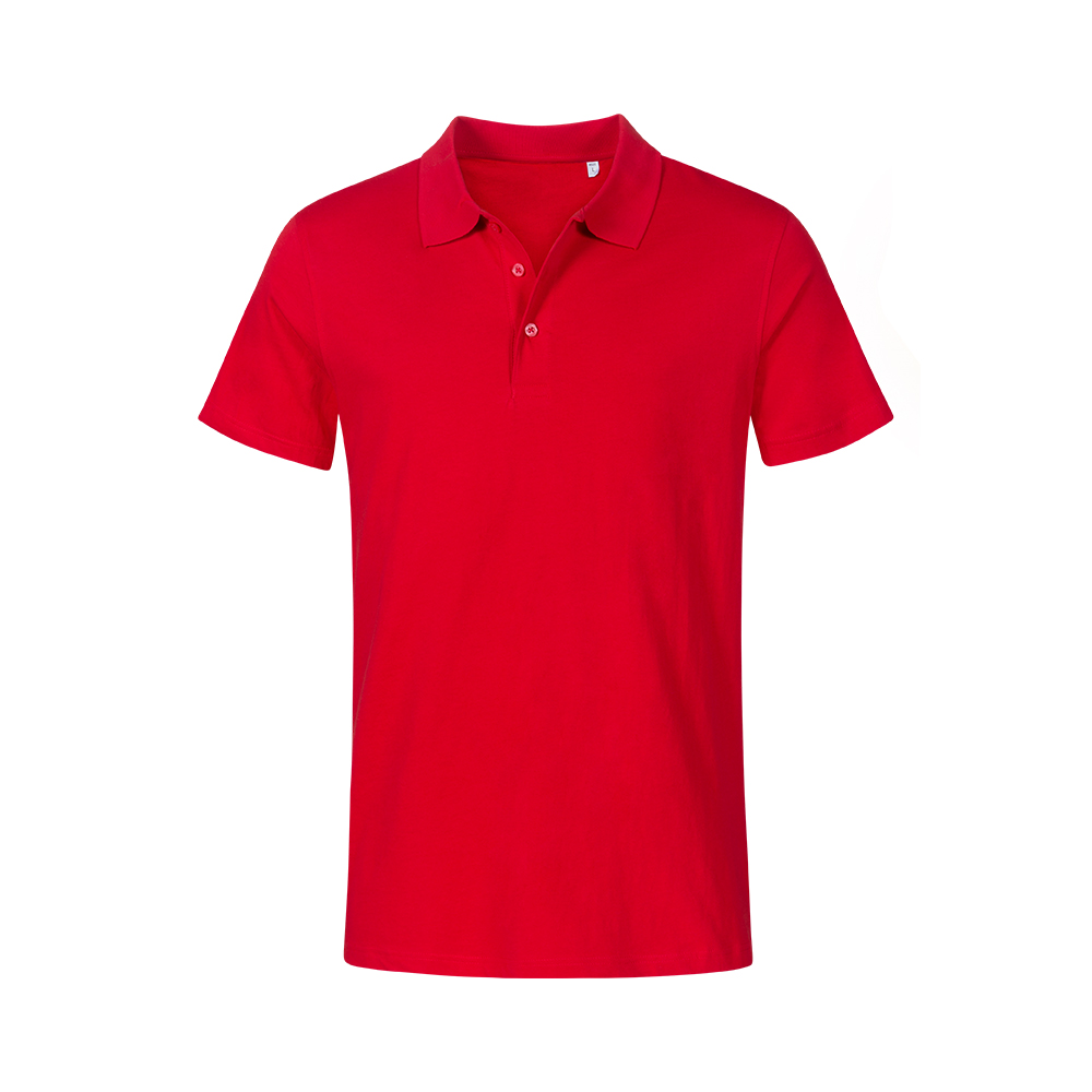 Jersey Poloshirt Plus Size Herren, Rot, XXXL