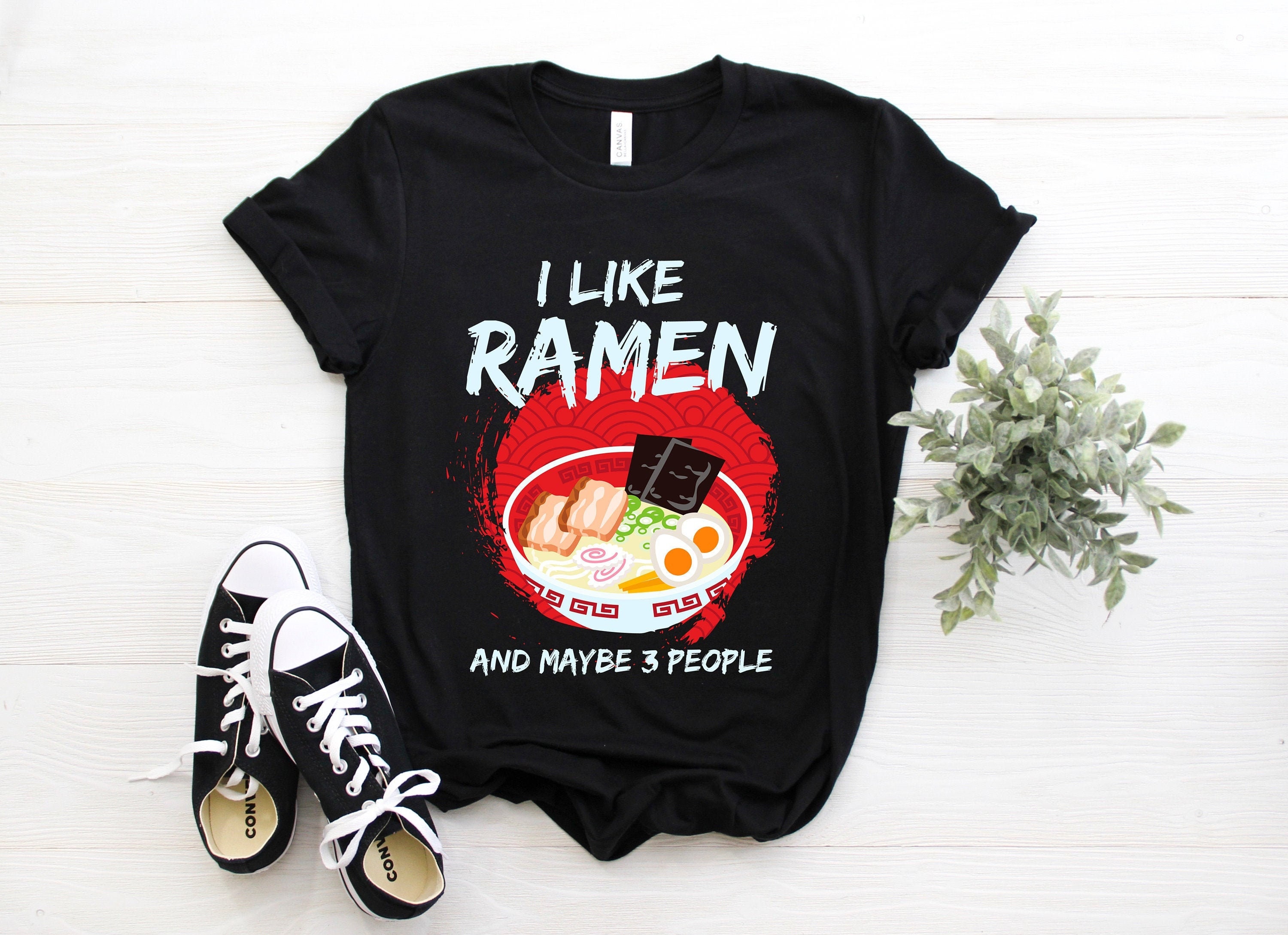 Cute Ramen Shirt, I Love Japanese Noodles Tank Top, Kawaii Crop Tee, Asian Culture Foodie Lover T Shirts Funny Food Bowl Gifts Party Present