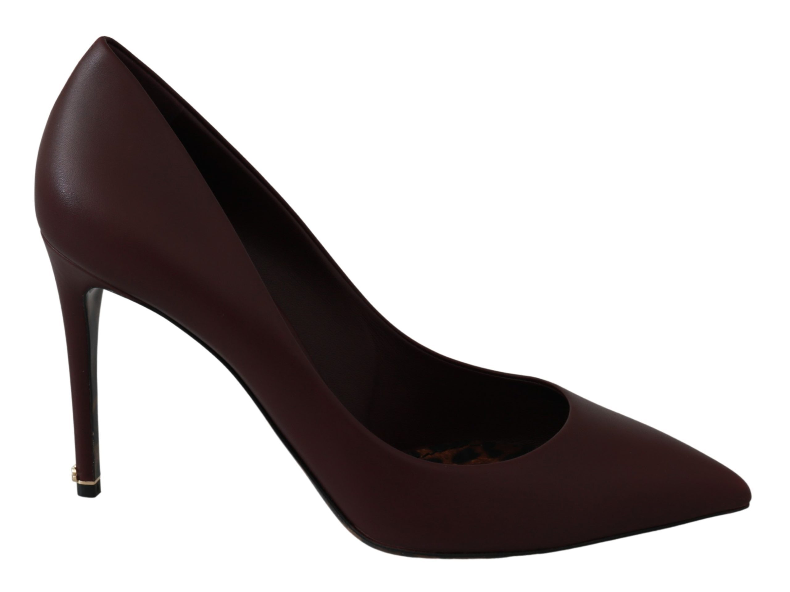 Dolce & Gabbana Women's Patent Leather Heels Pumps Shoes Brown LA6478 - EU35.5/US5