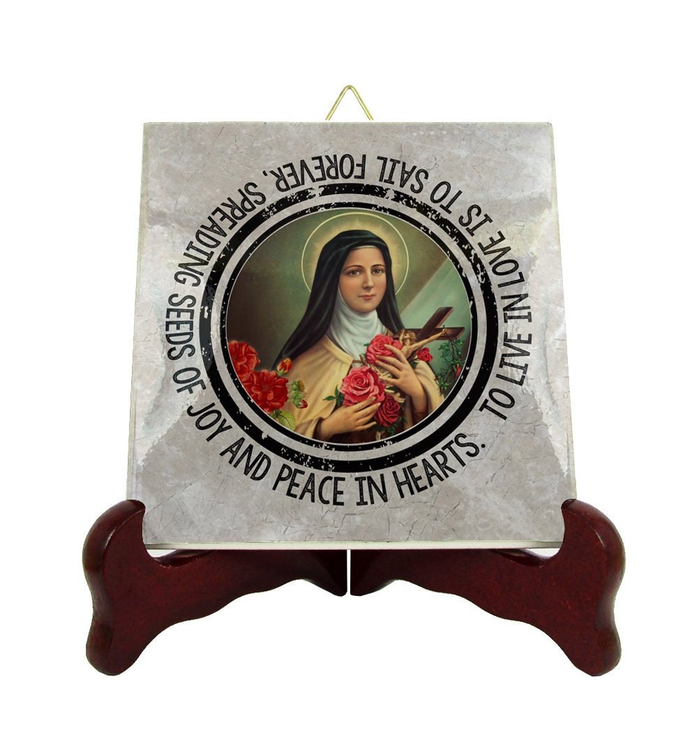 Catholic Saints Quotes - St Therese Of Lisieux Ceramic Tile Religious Gift Saint Catholic Quote Print