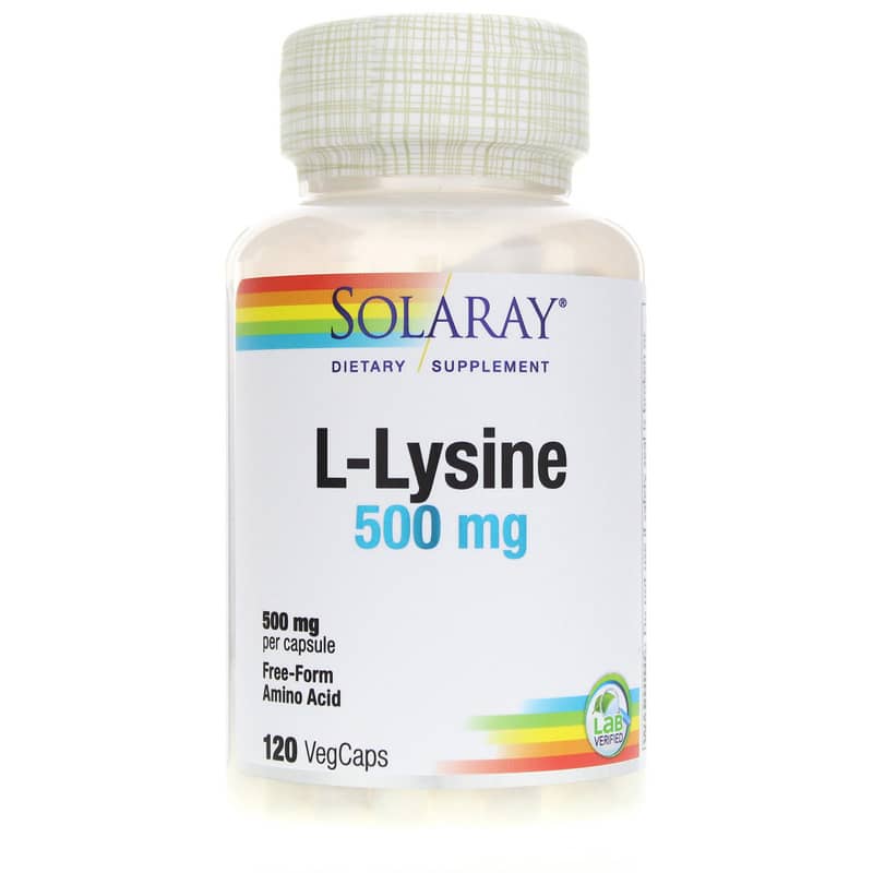 Solaray L-Lysine 500 Mg 120 Veg Capsules