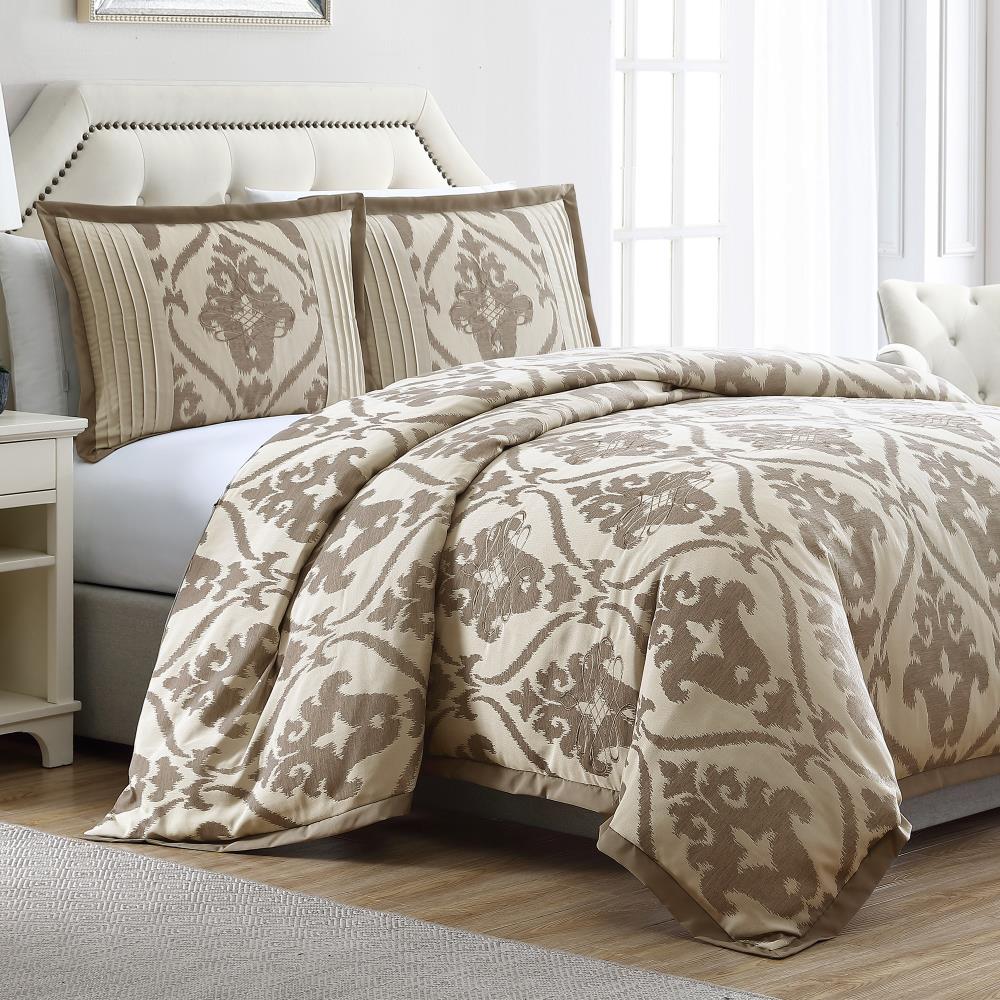 Amrapur Overseas Embellished duvet set Multi Multi Reversible Queen Duvet (Blend with Polyester Fill) | 3MFDVTFE-SOP-QN