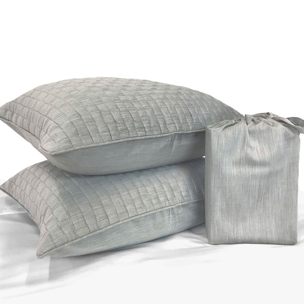 BedVoyage 2-Pack eco-melange by BedVoyage Silver Standard Cotton Viscose Blend Pillow Case | 11050802