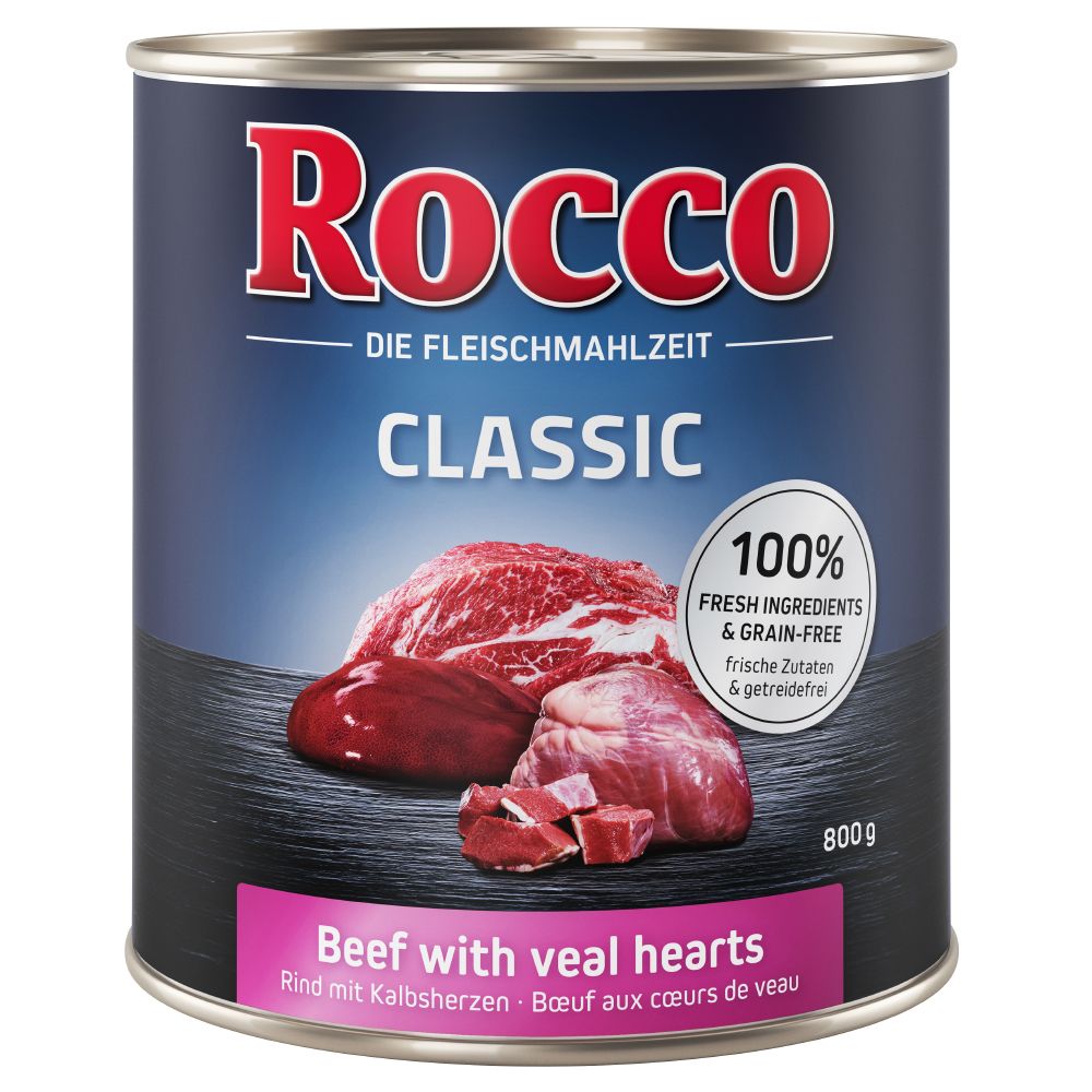 24 x 800g Rocco Classic Wet Dog Food - Special Price!* - Pure Beef