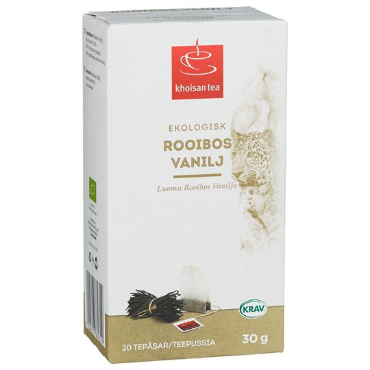 Khoisan Tea Rooibos Te med äkta bourbonvanilj, 20 påsar