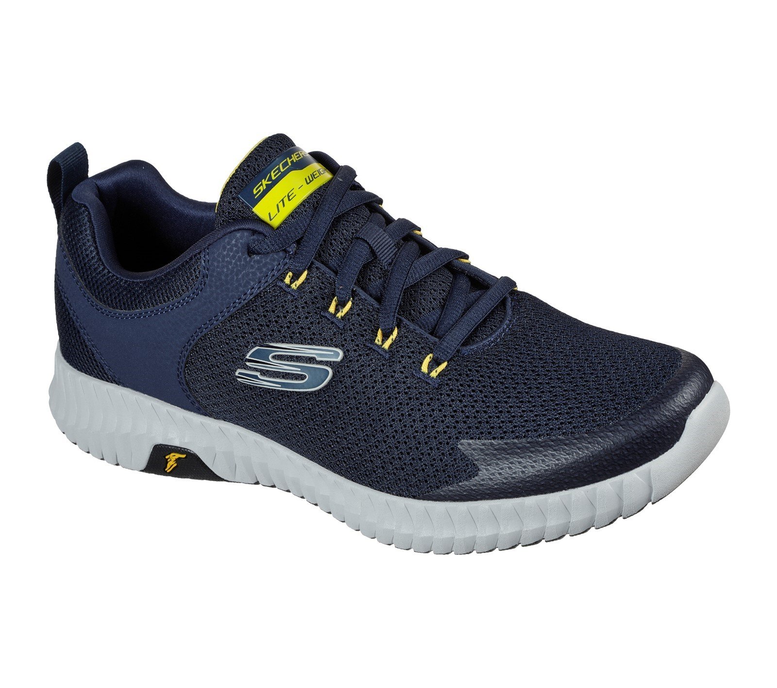 Skechers Men's Elite Flex Prime Take Over Sport Trainer Various Colours 32180 - Navy/Yellow 6